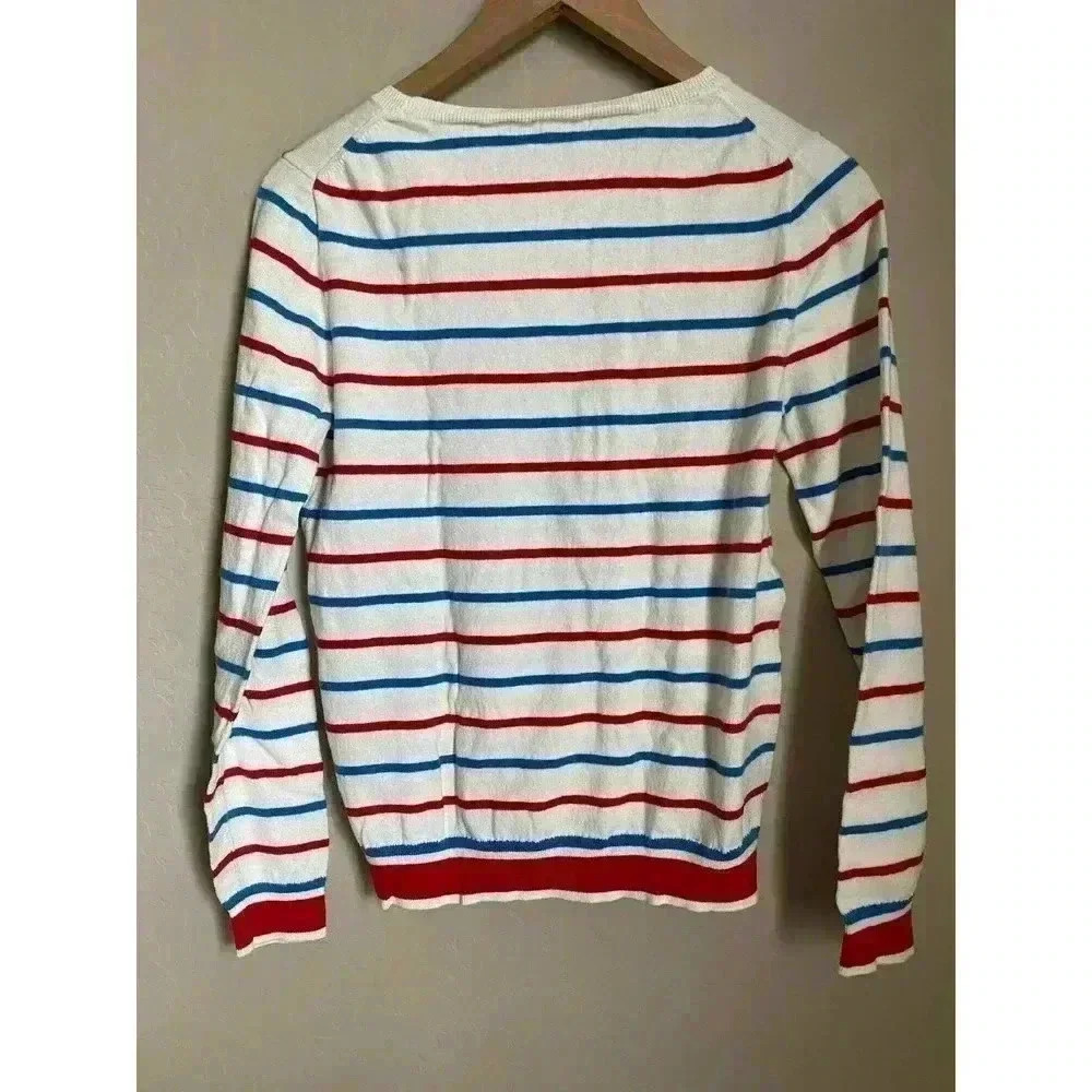 J.Crew Mercantile Breton Stripe Sweater Nautical Crewneck Cotton S - Picture 6 of 7